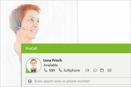 ProCall Enterprise softphone function - client